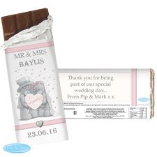 Personalised Me to You Bear Wedding Couple Chocolate Bar